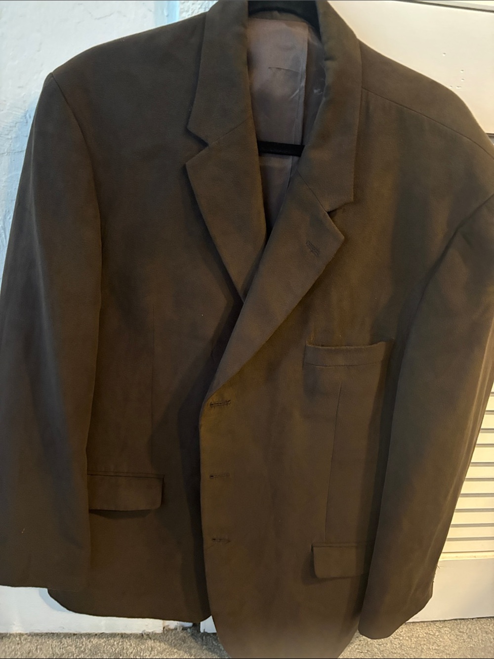 Alfani Brown Suede-Style Sport Coat